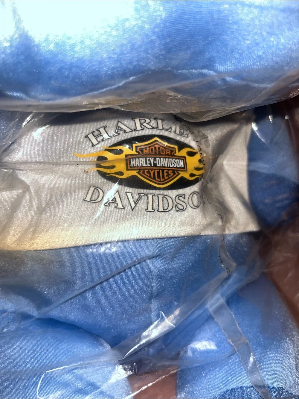 Harley-Davidson Blue Plush Hippo - Collectible Vtg NOS